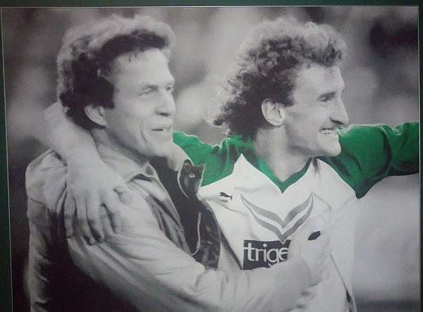 Bild von Otto Rehhagel und Rudi Völler im Weserstadion